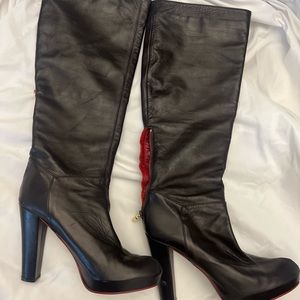 Custo Barcelona Brown Leather knee boots size 9 -40